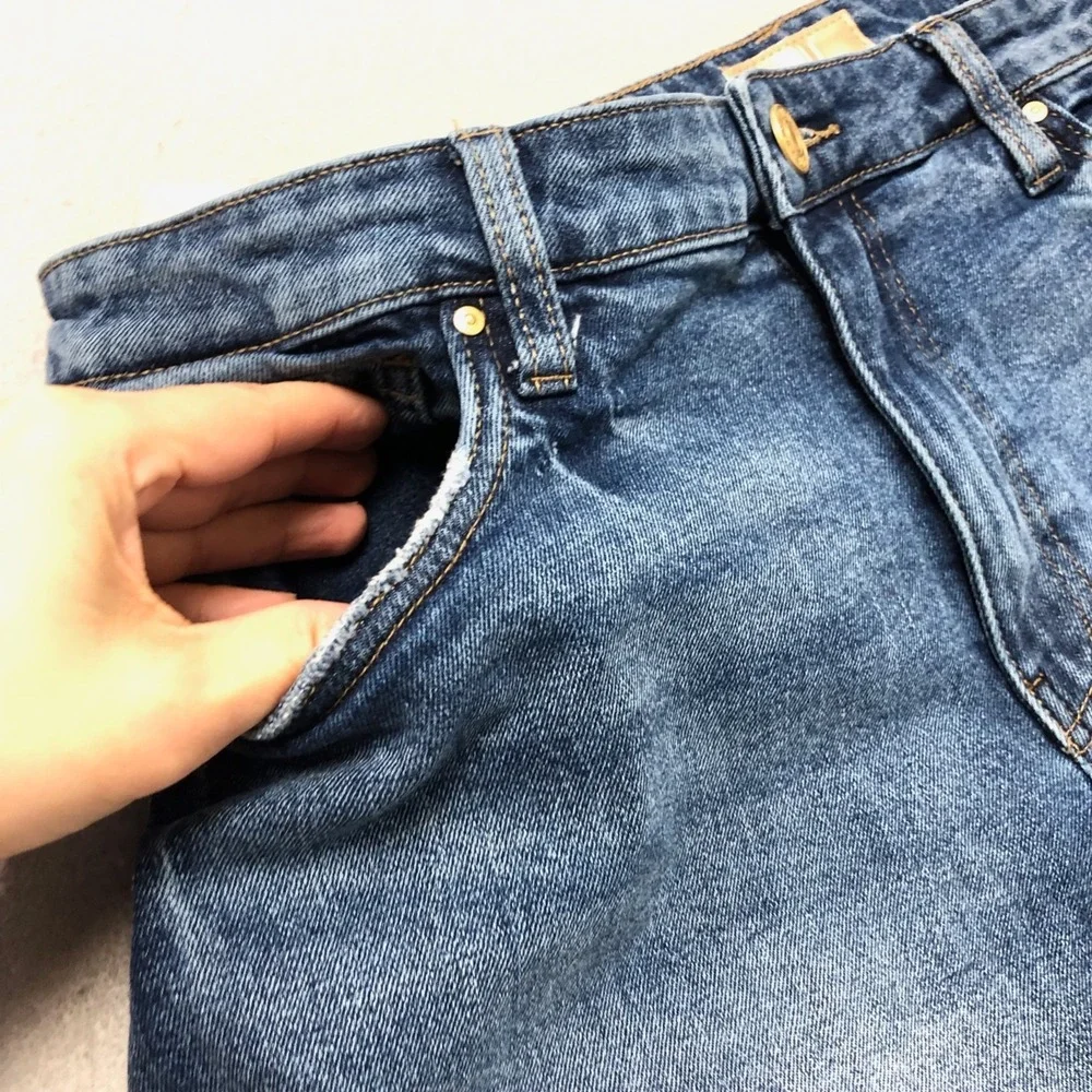 Kut From The‎ Kloth Jane High Rise Shorts Womens 12 Blue Denim Roll Hem Festival
